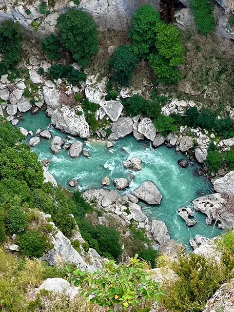 The Verdon Gorges seen from a belvedere