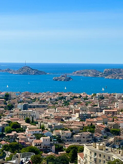 View of the Frioul Islands from Notre-Dame de la Garde