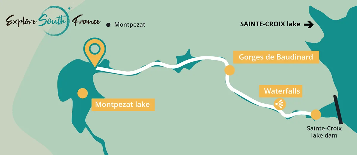 canoe-kayak hike in the Baudinard gorges