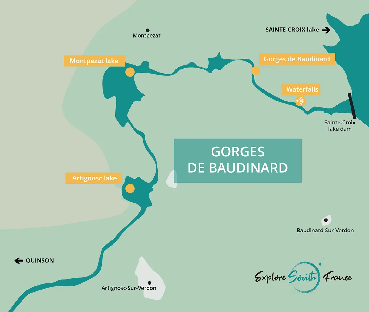 Baudinard Gorges Map