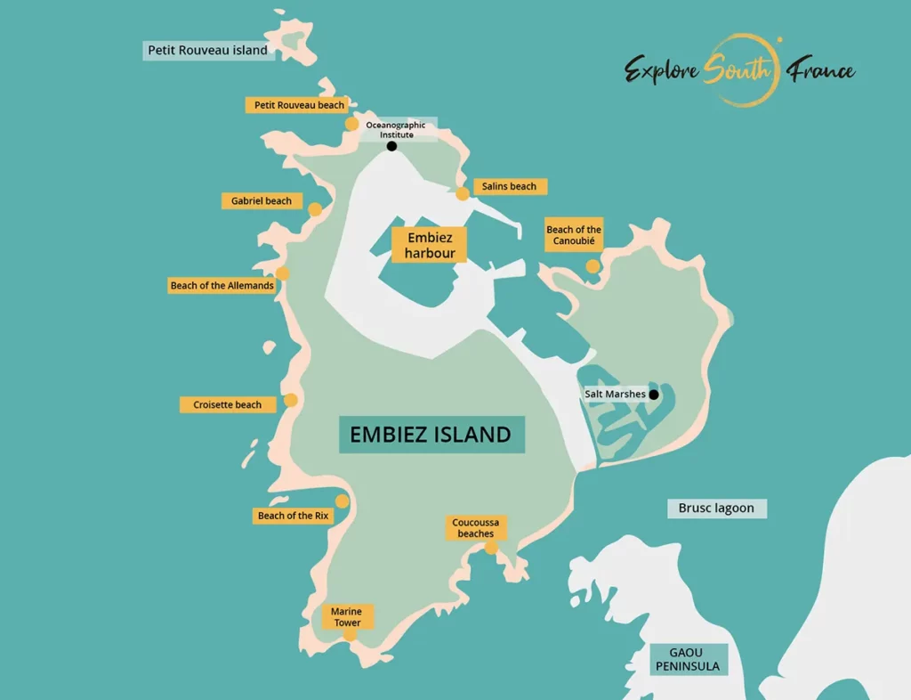 Map of Embiez Island