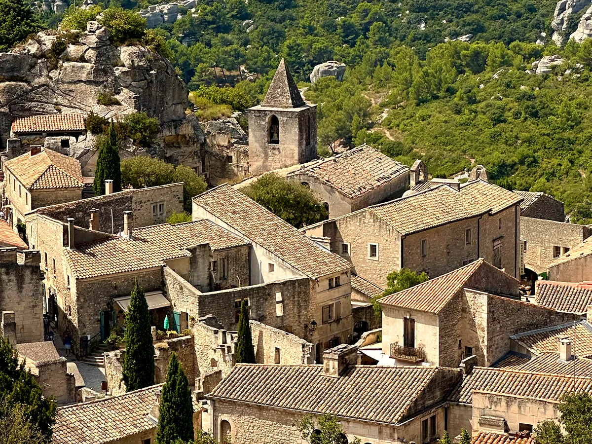 The roofs of the villages of Les Baux de Provence