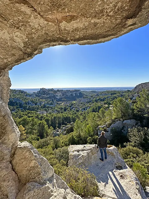 Viewpoint over the village of Les Baux de Provence - Roche Percée
