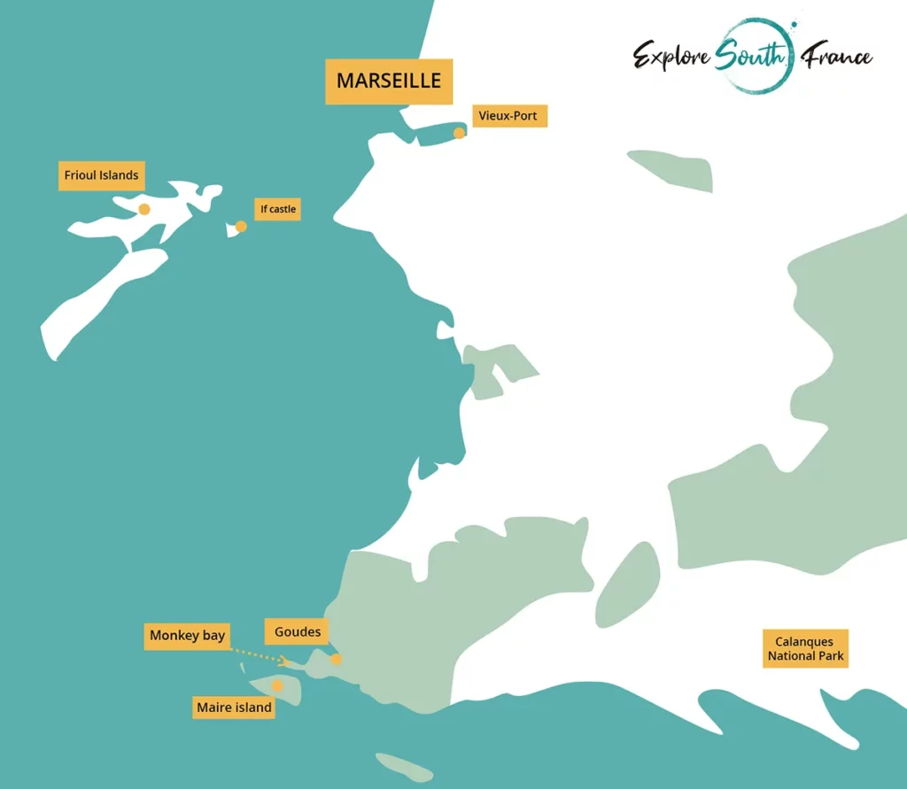 Where are Goudes located in Marseille ?