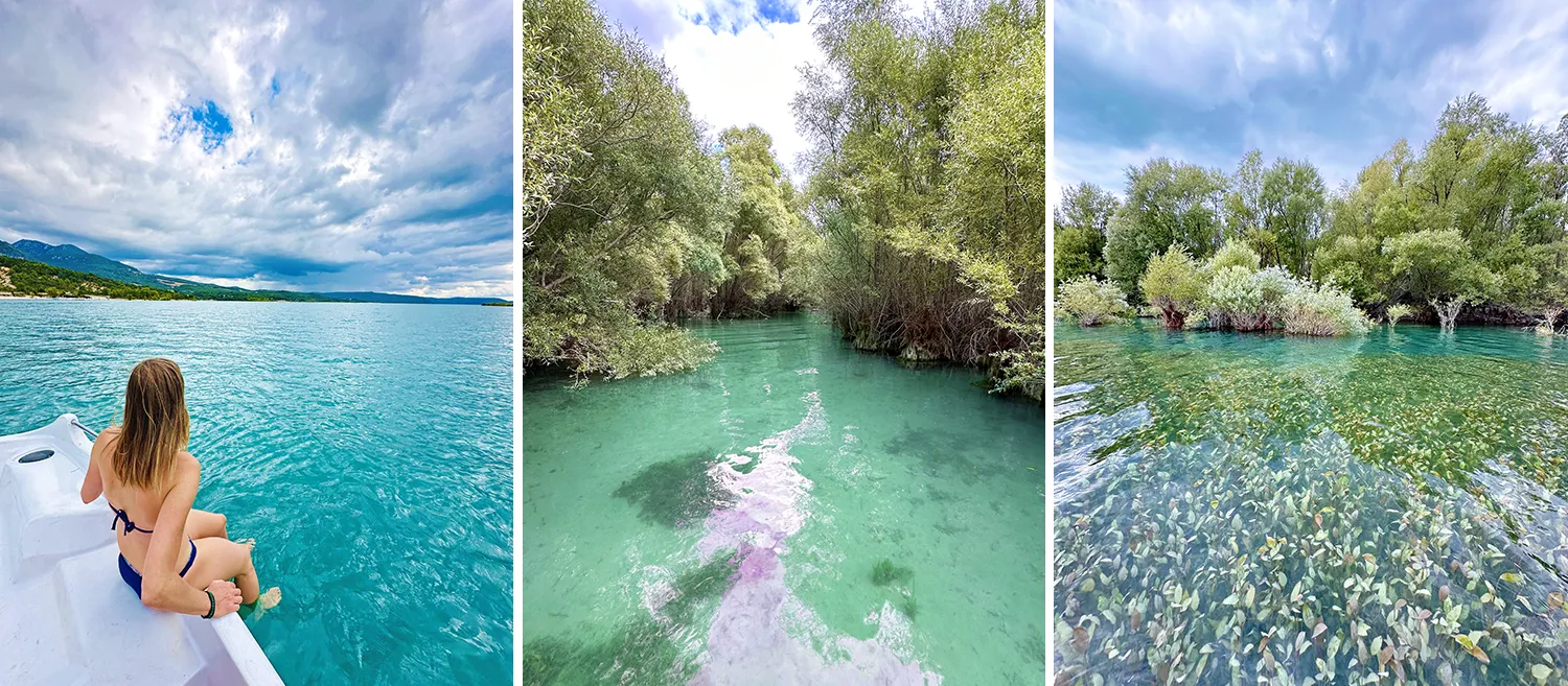 Activity in the Verdon : pedal boat in Lake of Sainte-Croix