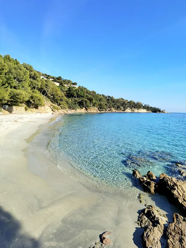 Jean Blanc beach, our favorite in Lavandou area