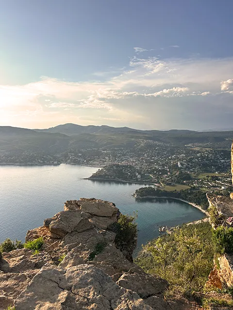 Sunset over Cassis from the "Route des Crêtes"