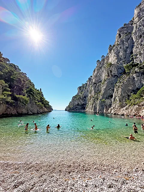 Relax on the beach of Calanque d’En-Vau