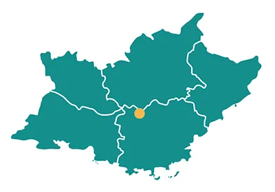 PACA region map - Esparron lake