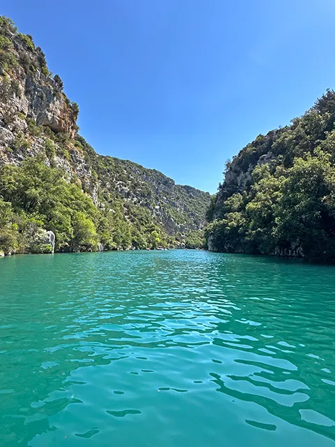 Canoe trip in the lower Verdon gorges