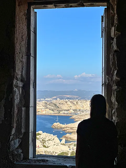 View of the Frioul islands from Cavaux fort.