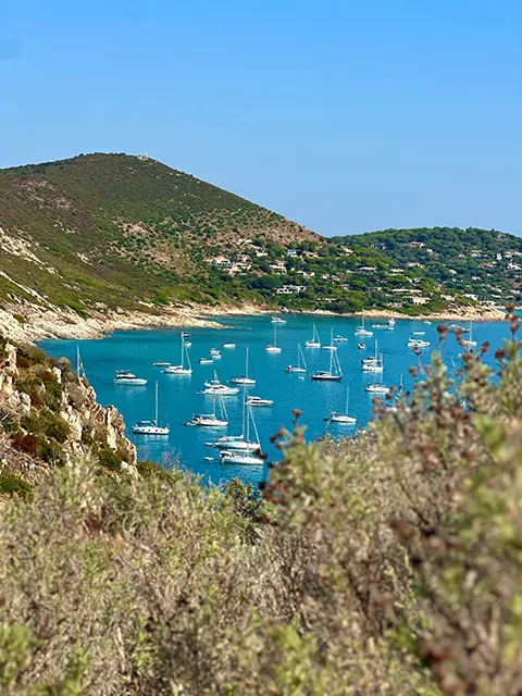 View from Cap Taillat over Bonporteau Bay