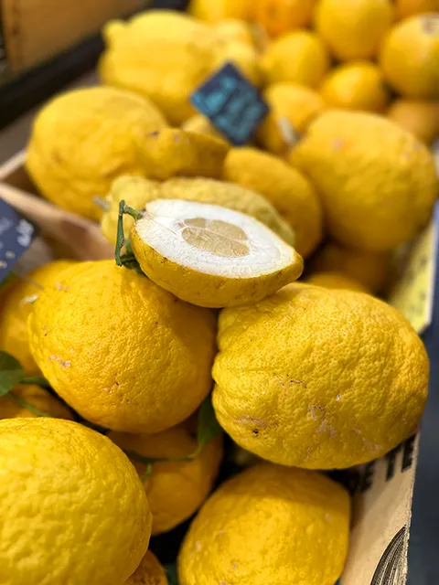 Fresh produce from the Les Halles market