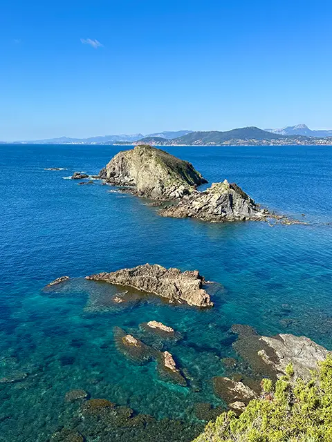 View from the Chevaliers cove on the Giens peninsula