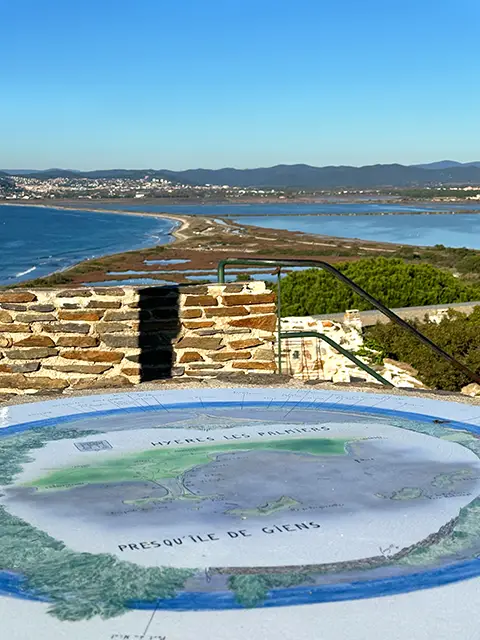 View from the heights of the Giens village