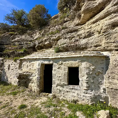 The troglodyte village of Barry, an original place in the south of France.