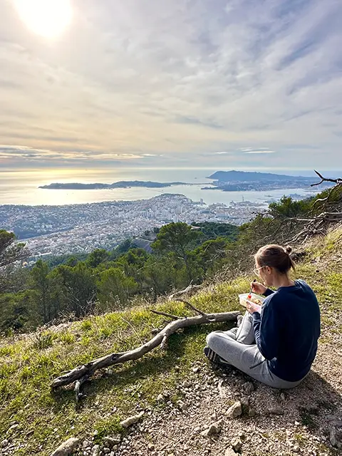 The spectacular panorama at the top of Mont Faron in Toulon