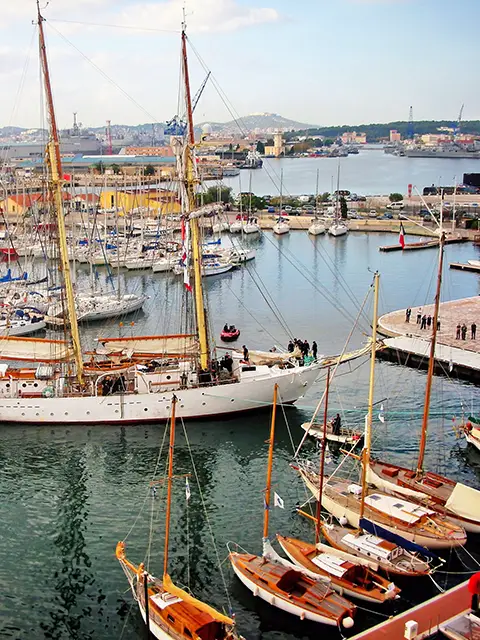 The famous Toulon harbor