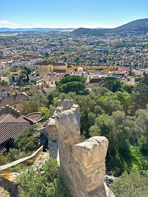 View from Saint-Clair park in Hyères