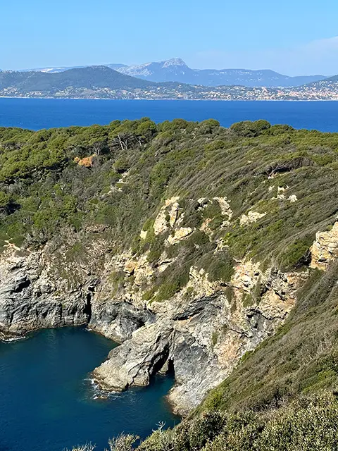 View of Blé calanque on the Giens peninsula