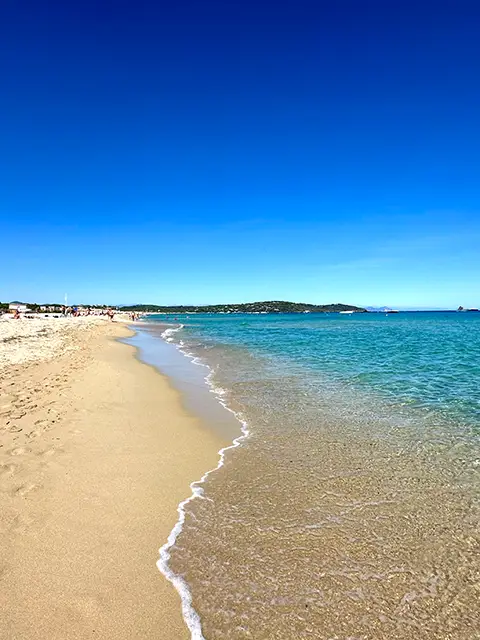 The legendary beach of Pampelonne in Var